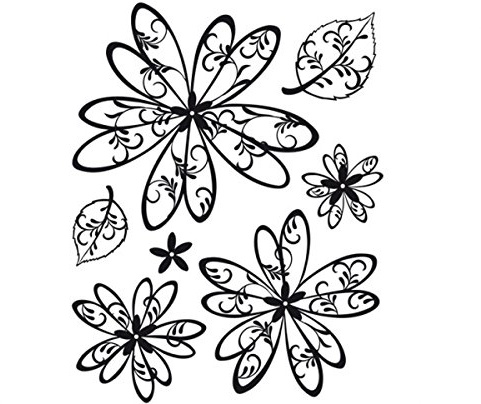 Viva Decor Clear-Stamps (Fantasieblume Princes) Silikon Stempel - Prägung Stempel - DIY Dekoration stanzen - Stempel Silikon - DIY Stamp - Stempel Prägung - Designed in Germany