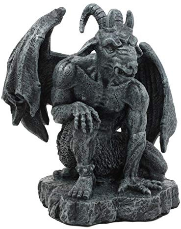 THE GUARDIAN SABBATIC WINGED GOAT GARGOYLE STATUE FIGURINE RESIN