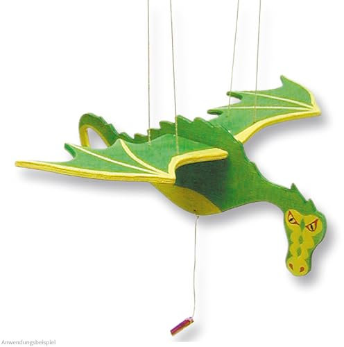 matches21 HOME & HOBBY Fliegender Drache DIY Holz Bastelset für Kinder ab 10 Jahren Mobile mit Flügelbewegung