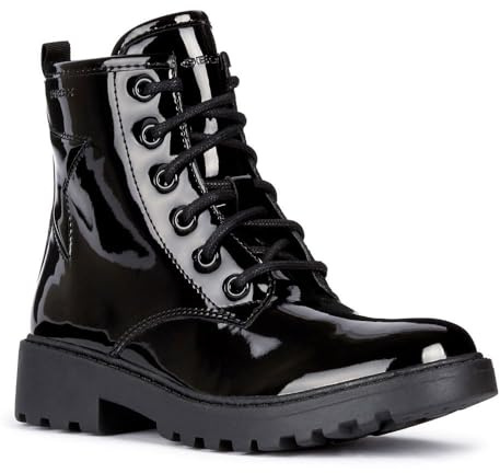 Geox Mädchen J Casey Girl G Stiefeletten, Schwarz, 39 EU