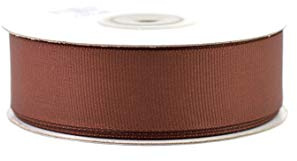 Creativery 25m Ripsband 25mm Schleifenband Deko Band Hochzeit Geschenkband Mattes Satinband Farbe braun 870