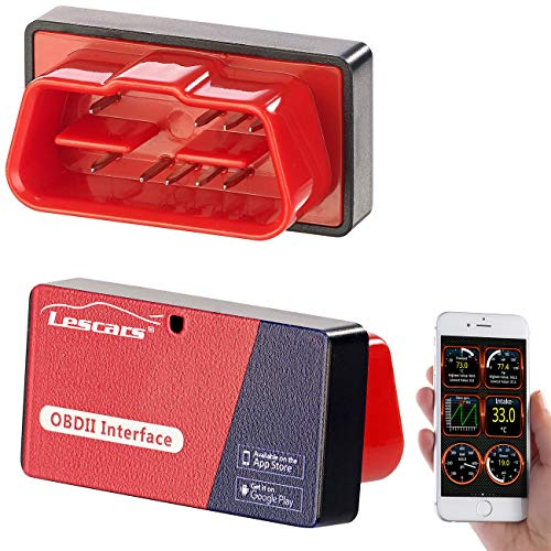 Lescars OBD Stecker: OBD2-Adapter mit ELM327-Chip und Bluetooth, für Smartphones (OBD Adapter, OBD2 iPhone, ODB)