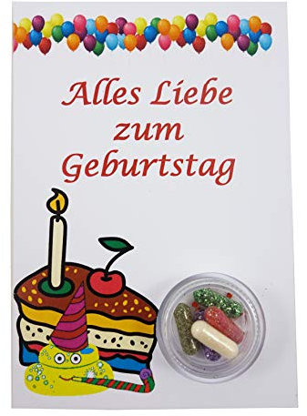 Sh!t the Glitter - The Glamour Gift - STG ® - Alles Liebe z. Geburtstag -Karte/Geschenkkarte/Aufmerksamkeit/Überraschung/Scherzartikel/Glitzerpillen