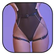 Zookey Gothic-Körperkette, schwarzes Leder, Beinketten, Rave-Taillenkette, Gürtel, Schmuck für Frauen und Mädchen