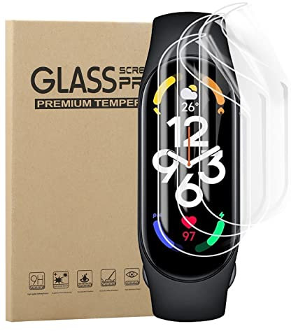 GEJEFA Protector de Pantalla para Xiaomi Mi Band 7, [3 Piezas] TPU Film HD Flexible Protector, Anti-Scratches, Sin Burbujas, Alta Definición, Protector para Xiaomi Smart Band 7