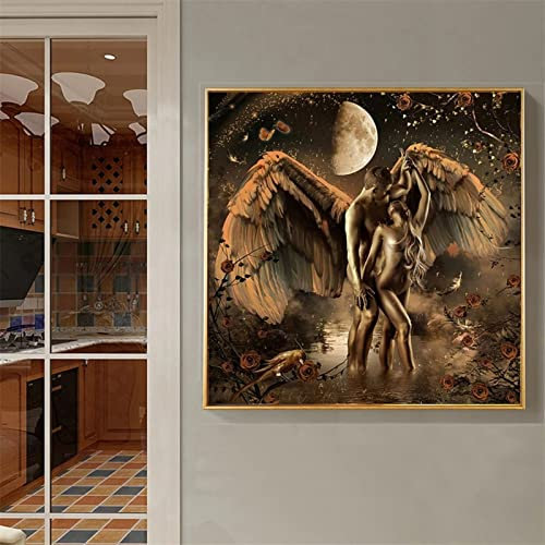 Generic Diamond Painting Bilder,5D DIY Diamant Painting Vollbohrer Kit, Sexy Engel Männer Frauen 50x50cm Malen nach Zahlen Diamant,Geschenk für Erwachsene Kinder,Arts Craft für Home Wand Decor