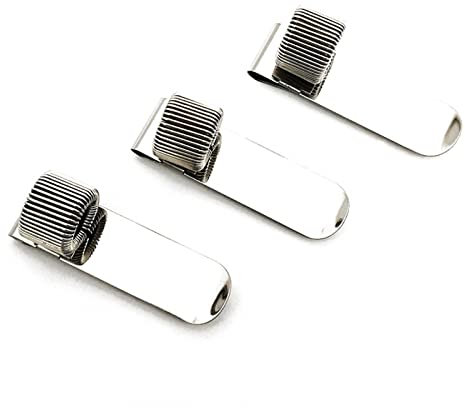FAMIDIQGO 3 Pcs Pen Holder with ertical Version, Pen Holder Pocket Clip, Double Metal Pen Holder for Pocket Clip, Ideal for Home, Office, Doctors, Nurses (Silver)