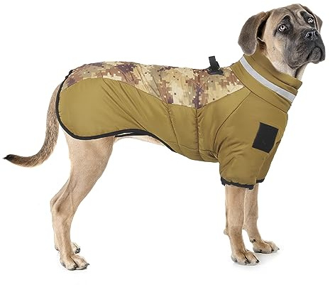 OCSOSO Hundemantel Winter, Hundejacke Hundepullover für Mittlere Große Hunde - Wasserdicht Winterjacke Tarn Hund Thermomantel, Wintermantel Jacke Hunde Mantel mit Beinen (Grün, 2XL)