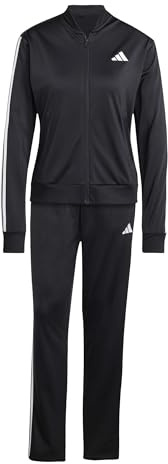 adidas Donna Essentials 3-Stripes Track Suit, Black, L