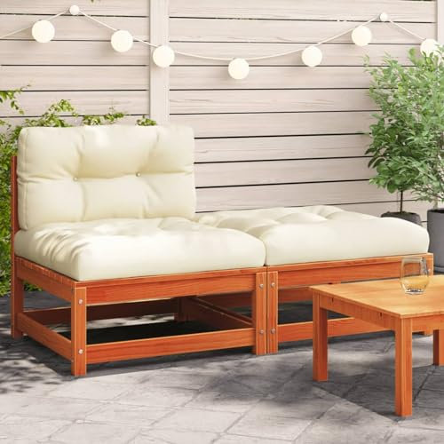 Tidyard Gartensofa ohne Armlehnen mit Kissen und Hocker Lounge Sofa Ecksofa Gartenbank Sitzgruppe Gartenmöbel Lounge Sitzbank Outdoor Sofa,Loungesofa Gartenset Gartenbank Schwarz Poly Rattan