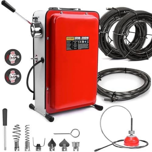 16 mm 22,5 m spiraler elektrisk rörrengöringsmaskin för Ø 20–100 mm 390 W