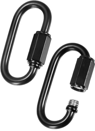 M METERXITY Pack Chain Quick Links, Electroplated Iron Heavy Chain Connector Link for Traveling Equipment/Hiking/Hammock Hanging, Weight Capacity Screw Locking Clips