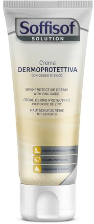 Soffisof Crema Dermoprotectora 200 ml - 10% Óxido de Zinc - Pasta Barrera para Mayores, Adultos y Bebés - Protección de Enrojecimientos e Irritaciones con Manteca de Karité y Bisabolol - Formato Maxi