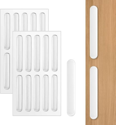 20 PCS Furniture bumper,6.3cm Cabinet Bumpers Transparent Bumpers Pads,anti door slam,Silicone Clear Cabinet Door Bumpers Adhesive Furniture Bumper For cabinets, doors, Windows etc(transparent)