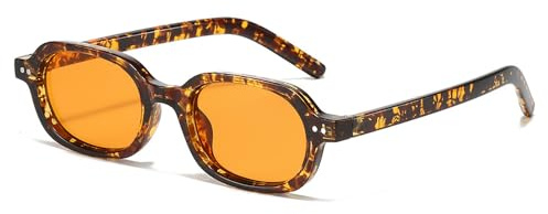 AmazingRose Retro Oval Rechteckig Sonnenbrille für Damen Herren,90er Vintage modisch brille,UV 400 Shutz