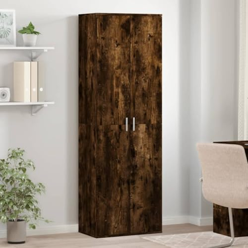 LLEZKBR Armoires et rangements - Armoires de rangement et casiers - Meuble haut en chêne fumé 60 x 35 x 180 cm - Bois d'ingénierie