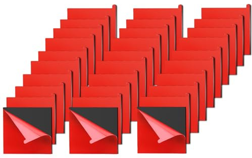 Nastro biadesivo extra forte, 30 cuscinetti adesivi in schiuma nera, 40 x 40 mm, impermeabile, per specchio, parete, auto, dashcam, GoPro, parcheggio, casa e ufficio