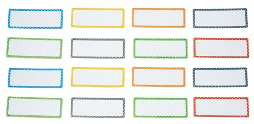 FONDOTIN 16 pièces Étiquettes Magnétiques Effaçables EVA Bandes Aimantées pour Réfrigérateur Étiquettes Noms Réutilisables pour Maison École et Bureau