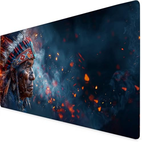 Man Gaming Mouse Pad Feather Large Mouse Mat Comfortable Mousepad with Smooth Cloth Surface, Textured Wear Resistant, Improved Precision and Speed, Mousemat 1500x800x3mm Office Product for Men K7-858