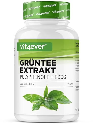 Estratto di Tè Verde 300 Compresse - Alto Dosaggio con 2000 mg di Estratto di Tè Verde, 300 mg di EGCG e 1000 mg di Polifenoli per Dose giornaliera - Green Tea - Vegano - Senza additivi inutili