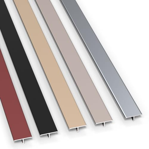 CMJYMX Laminat Ausgleichsprofil - Boden Übergangsleiste Flach - Bodentrennstreifen - Aluminium Eloxiert, Abdeckleiste Für Fußböden Für Teppich Boden(Gold,3.30cm/1.29in)
