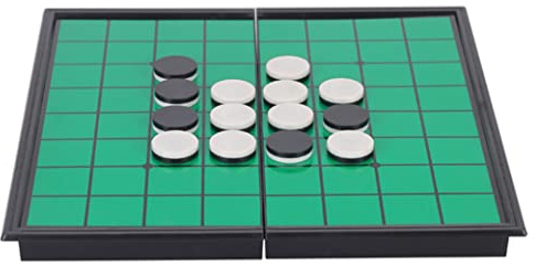 Othello Juego de Mesa de Estrategia Reversi Plegable portátil Othello Verde.