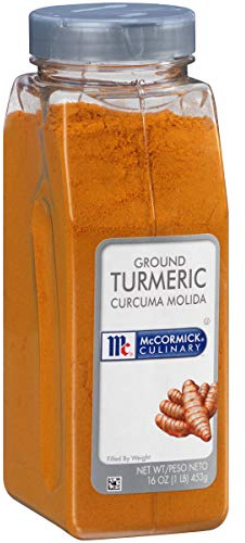 McCormick Culinary Ground Turmeric, 16 oz - One 16 Ounce Container of Powdered Turmeric Spice Perfect for Indian, Southwest Asian, Middle Eastern, and North African Cuisines