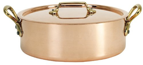 DE BUYER - 6446.28 - Collana extra forte con coperchio, manici in bronzo - modello professionale - Diametro 28