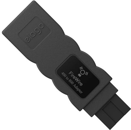 elago EL-FW-Adap-FBA Adattatore Firewire da 400 a 800 Compatibile con Apple Macbook Pro, Mac Mini, Imac e Tutti Gli Altri Computer…