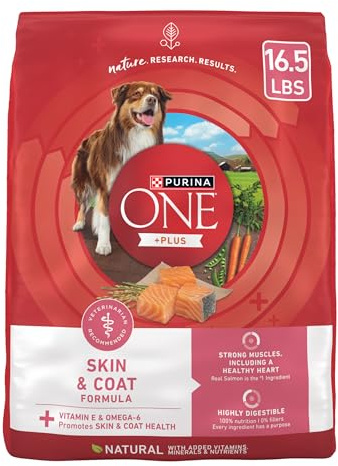 Purina ONE Natural, Sensitive Stomach Dry Dog Food, +Plus Skin & Coat Formula - 16.5 lb. Bag