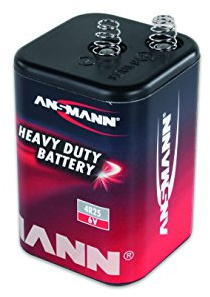 ANSMANN Pile Zinc-Carbone 4R25 6V (1 PCE) – Carbone-Zinc d'une capacité de 9000 mAh – puissante pour avertisseurs d'alarmes, phares, projecteurs, Lampe de signalisation, etc.