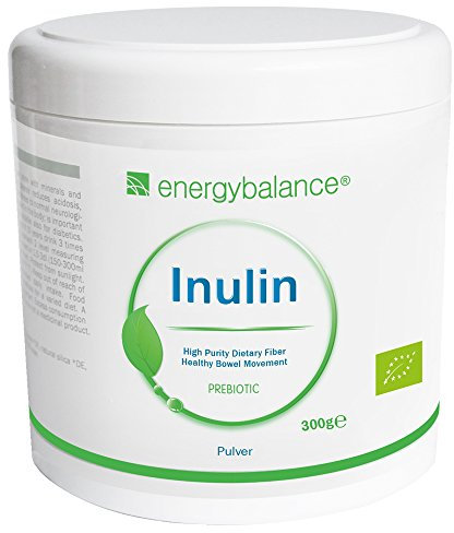 EnergyBalance Inulin Pulver - BIO Agave, prebiotische Nahrungsfaser - höchste Reinheit, min. 90% Fasergehalt - Vegan, Glutenfrei, ohne Zusätze - 300 g