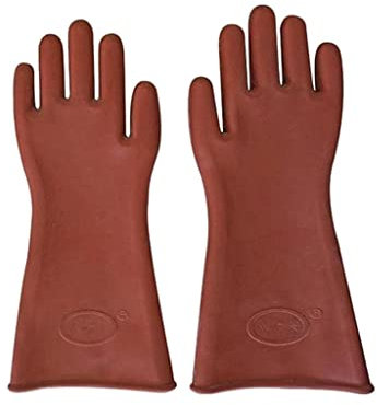 Almencla Electrical Insulated Rubber Gloves Electrician 12KV High Voltage Safety Protective Work Gloves Insulating for Lineman