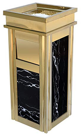 QINGGANGLING999 Bote de Basura Al Aire Libre Exterior Papeleras/Papelera de Interior Puede Smoking Room Acero Inoxidable Columna de Ceniza comerciales Botes de Basura Exterior (Size : Side Opening)