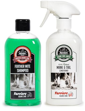 Farriers Equine Care Feather Mite Shampoo with Mane and Tail Conditioner Twin Pack