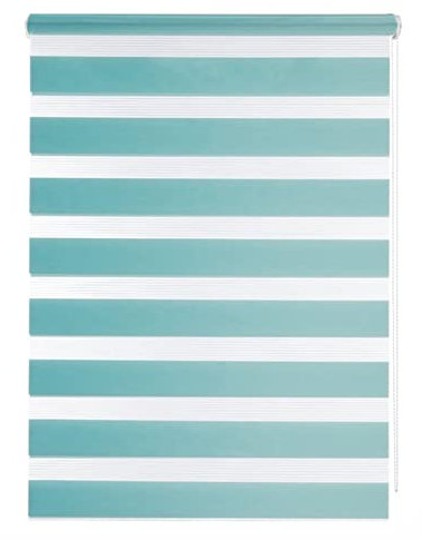 Doppelrollo Klemmfix D7 türkis (110 x 150 cm)