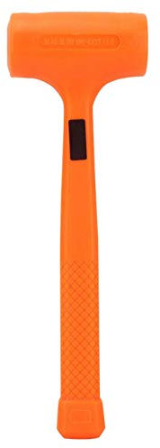 Marteau sans rebond, marteau avec PVC, marteau en caoutchouc, marteau à face souple Marteau d'installation pour la pétrochimie, la mine de charbon et d'autres occasions(1LB)