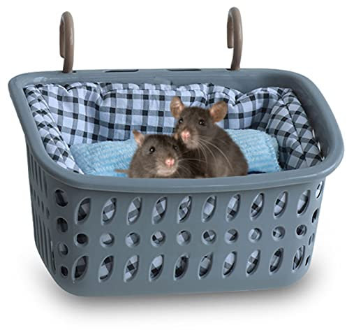 JWShang Ratten-Hängematte für Käfig, kaufest, Hängekorb, Bett mit stabilen Haken, Haustierkäfig-Zubehör, sichere, gemütliche Kleintier-Nager-Hängematte für Zuckergleiter, Mäuse, zum Kuscheln und