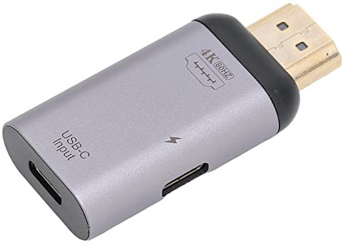 Adaptador Portátil USB C Hembra a HDMI Macho, Convertidor 4K 60HZ Tipo C a HDMI Adaptador Chapado en Oro Estación de Acoplamiento para Computadora Portátil, para(Tipo-C Hembra a HDMI Macho)