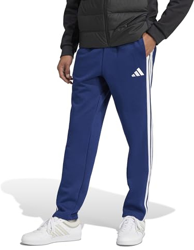 Adidas Hombre Train Essentials 3-Stripes Training Pants, Dark Blue/White, L