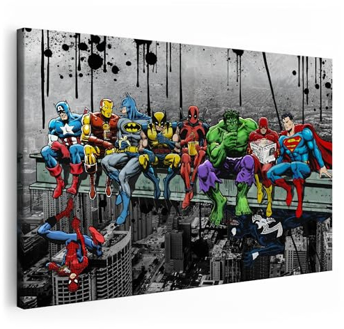Artmazing | Immagine da supereroe, colorata | immagini a S Art | Immagini da supereroi moderni | Immagini su tela XXL | Quadro da parete XXL | Poster colorato per parete