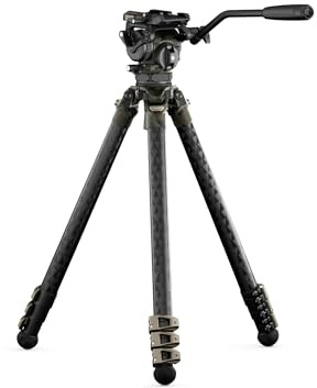 Tilta CT08 75mm Cine Fluid Head with 3-Stage Carbon Fiber Tripod Legs - Forest Camo (8KG)