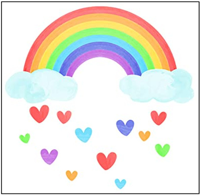 Paopaoldm Luminous Rainbow Wall Sticker PVC Adhesive Ornaments Party Decoration For Window Wall Door Festival Decoration Accessory Rainbow Wall Stickers For Bathroom