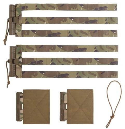 Peminkoo Taktisches Skelett-Kummerbund-Upgarde-Kit mit 3 Bändern, MOLLE-Schnellverschluss-Schnallen-Set J.PC 420 419 X.PC Airsoft Jagdweste Zubehör
