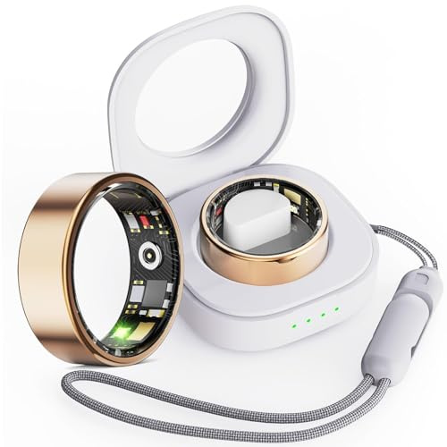 findtime Smart Ring Schlaftracker Smartringe für Herren Fitness Tracker Ring Pulsmesser Smartringe für Damen Fitness Ring mit Schrittzähler Aktivitätstracker Smart Ring Android iOS IP68 Wasserdicht
