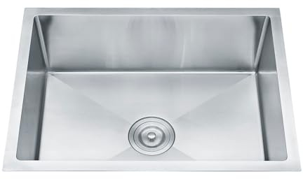 Fregadero de Cocina Erik Bajo Mesada (Acero Inoxidable) 68 x 45 CM. Incluye desague y clic clac de laton. INGUZ.
