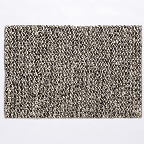 Esselle Home Delilah Mottled Wool Pebble Grey Rug 200x290cm