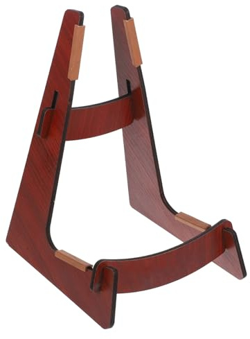Abaodam Support De Guitare Ukulélés Trépied Support De Plancher De Guitare De Ukulélé Accessoires De e Cadre e Pliable Chevalets Debout Pour L'affichage Bois Brown