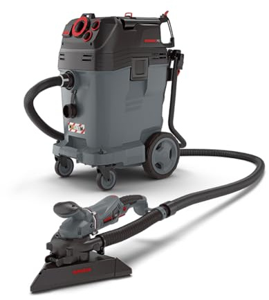 MENZER Trockenbau Schleifsystem Dustfree mit TSW 225 PRO + VCM 550 PRO | kompakter Trockenbauschleifer mit Wechselkopfsystem, Industriesauger Nass-Trockensauger