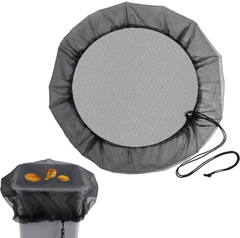 Filet Pour Citerne De Pluie, Housse Pour Tonneau De Pluie Ronde, Filet De Protection Pour Tonneau De Pluie Avec Cordon De Serrage, Pour Extérieur Seaux,Protection Contre Les Moustiques Et Les Feuilles